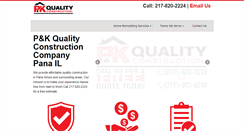 Desktop Screenshot of pkqualityconstruction.com