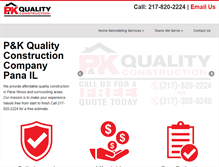 Tablet Screenshot of pkqualityconstruction.com